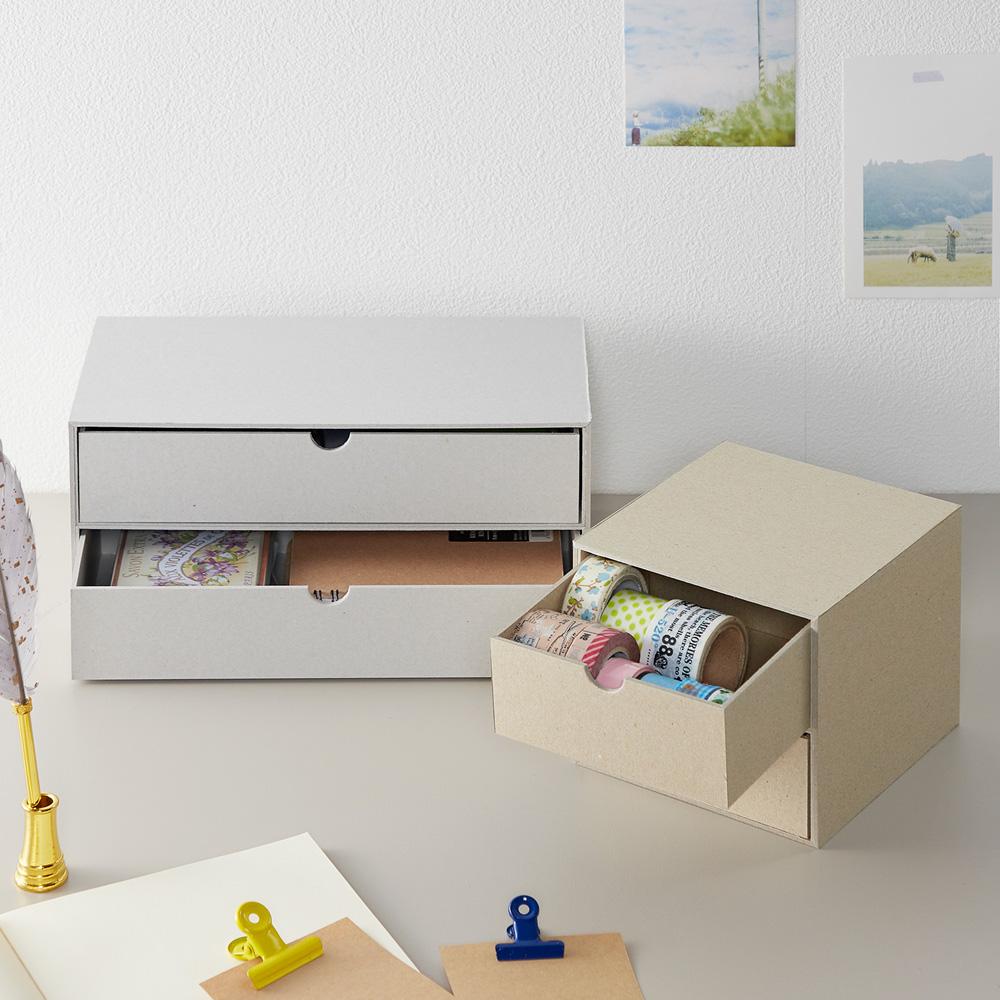 【ベルメゾン】紙でできた卓上収納チェスト