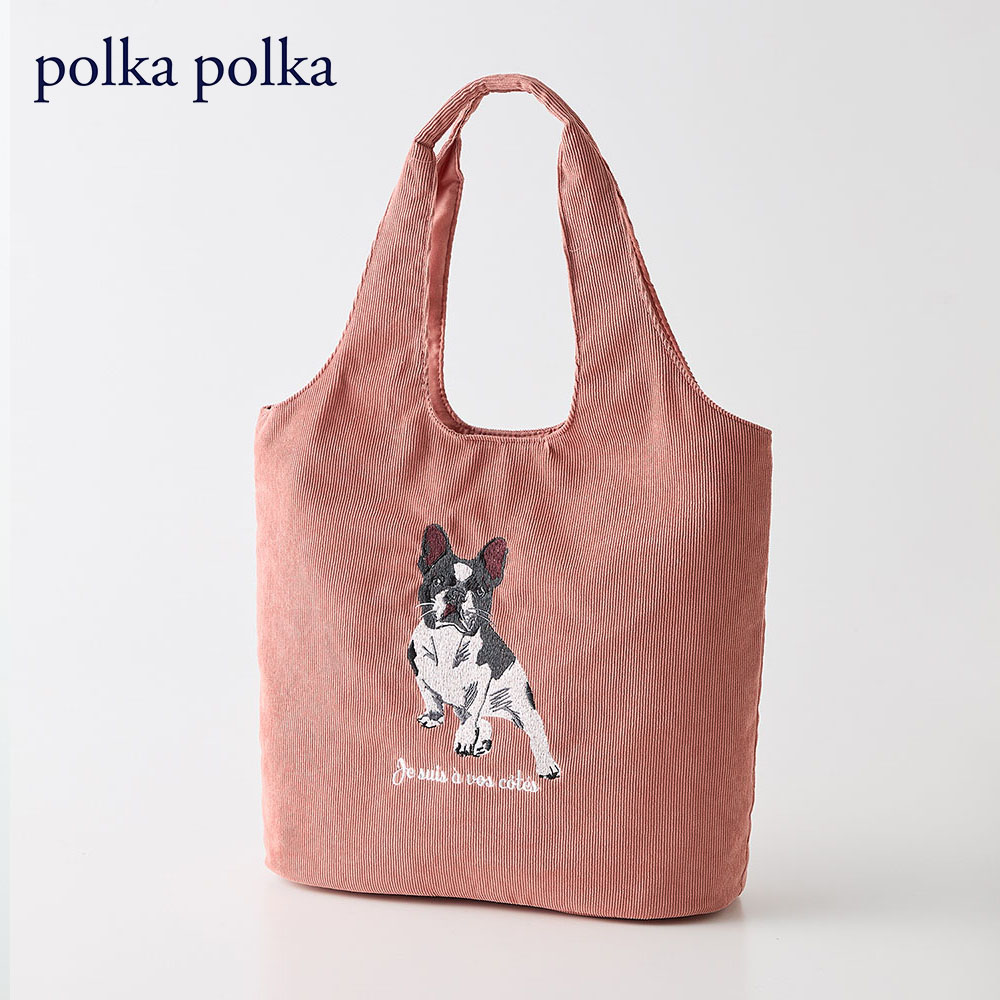 【ポルカポルカ/polkapolka】動物刺しゅうトートバッグ