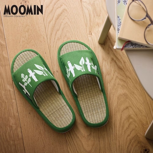 夏の足元に、さらっと爽やかな癒しを。天然い草 ふっくらウレタン入りスリッパ 「ムーミン」