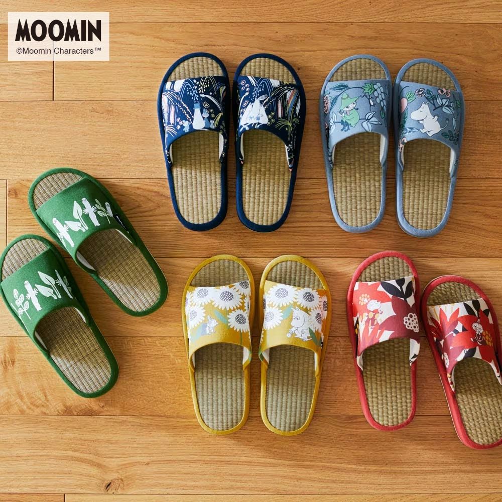 【新柄登場】 夏の足元に、さらっと爽やかな癒しを。天然い草 ふっくらウレタン入りスリッパ 「ムーミン」(ムーミン/MOOMIN) 【新柄登場】 夏の足元に、さらっと爽やかな癒しを。天然い草 ふっくらウレタン入りスリッパ 「ムーミン」(ムーミン/MOOMIN)