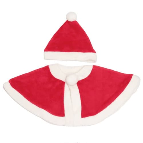 サンタさんになれる！マント＆帽子セット【子供服】