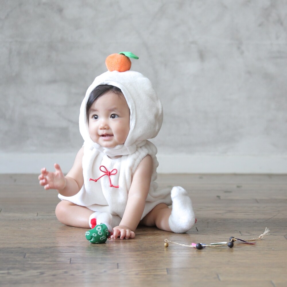 鏡もちロンパース＆帽子セット｜通販のベルメゾンネット