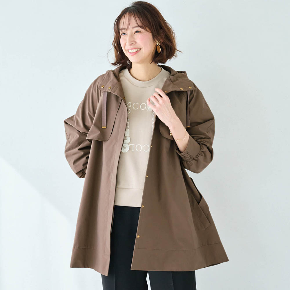 【スタイルノート/StyleNote】きれいめフーデットコート【撥水加工】