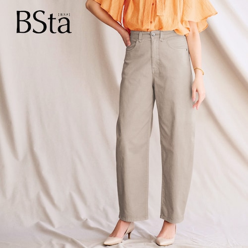 【BSta】きれいめカーヴィーデニムパンツ