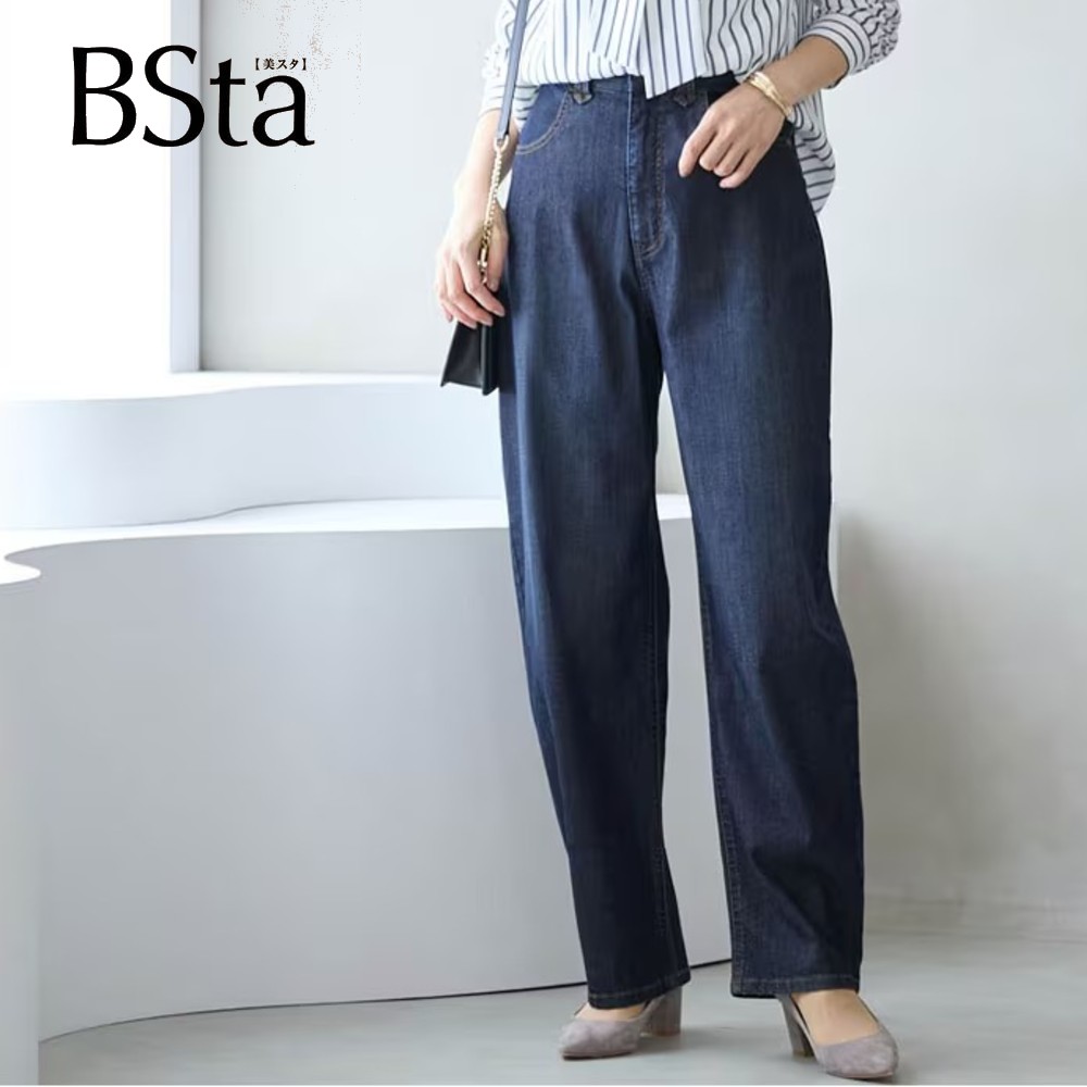 【スタイルノート/StyleNote】【BSta】きれいめカーヴィーデニムパンツ