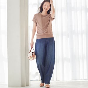 モデル身長170cm／64-91・股下68cm ※写真は撮影用のため股下+6cmになります。