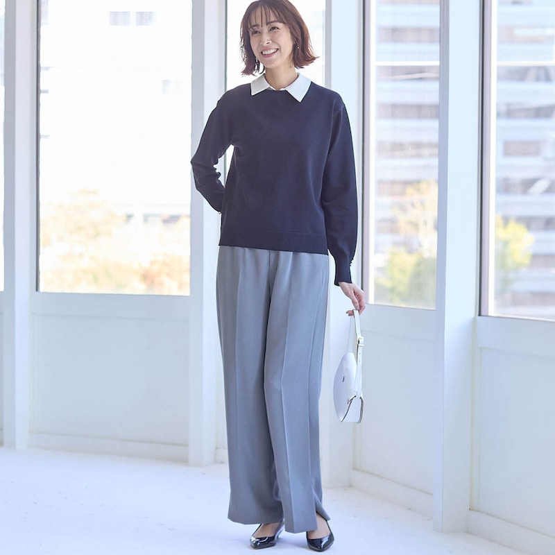 モデル身長169cm／M・股下66cm ※写真は撮影用のため股下+6.5cmになります。