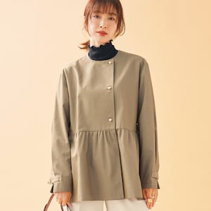 【スタイルノート/StyleNote】シャンブレー素材のAラインコート
