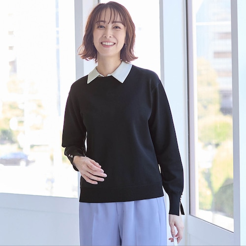 取り外し襟付き前後4WAYニット