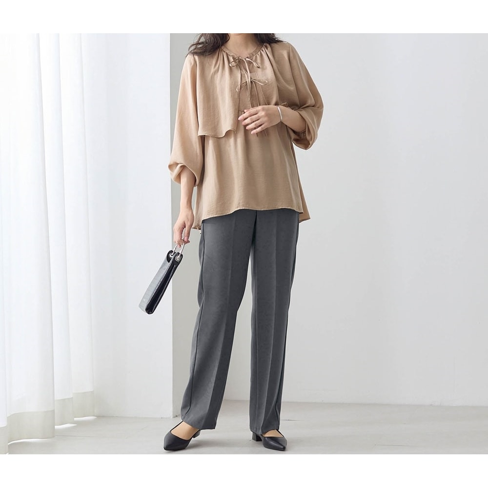 モデル身長170cm／M ※写真は撮影用のため股下+6cmになります。