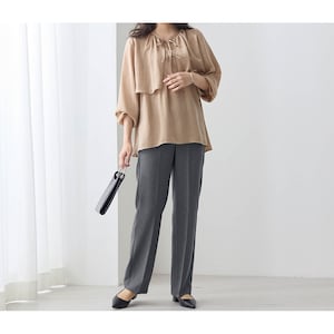 モデル身長170cm／M ※写真は撮影用のため股下+6cmになります。