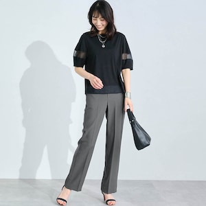 モデル身長173cm／M ※写真は撮影用のため股下+6cmになります。