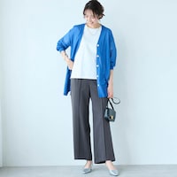 モデル身長169cm／M ※写真は撮影用のため股下+6cmになります。
