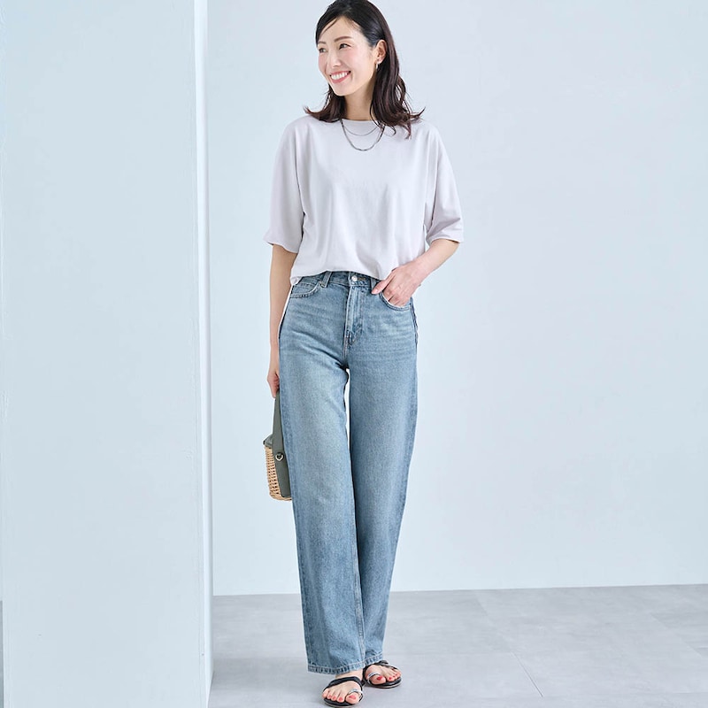 モデル身長173cm／M ※写真は撮影用のため股下+6cmになります。