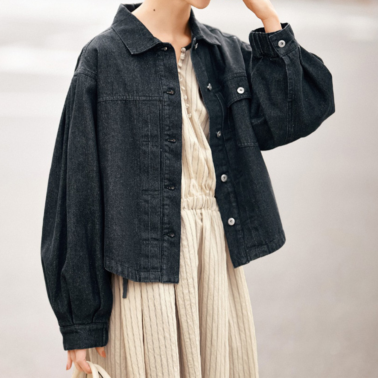 【スタイルノート/StyleNote】デニムGシャツジャケット