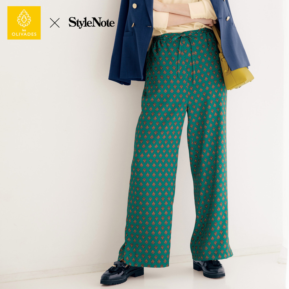【スタイルノート/StyleNote】プリントパンツ【les OLIVADESコラボ】