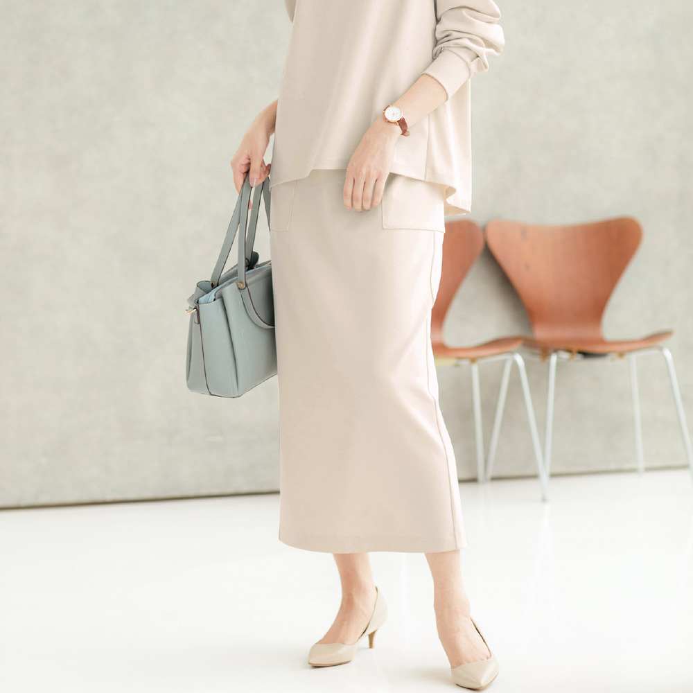 ストレッチジョーゼットIラインスカート