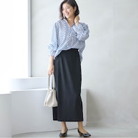 モデル身長168cm／M・総丈82cm ※写真は撮影用のため総丈+6cmになります。
