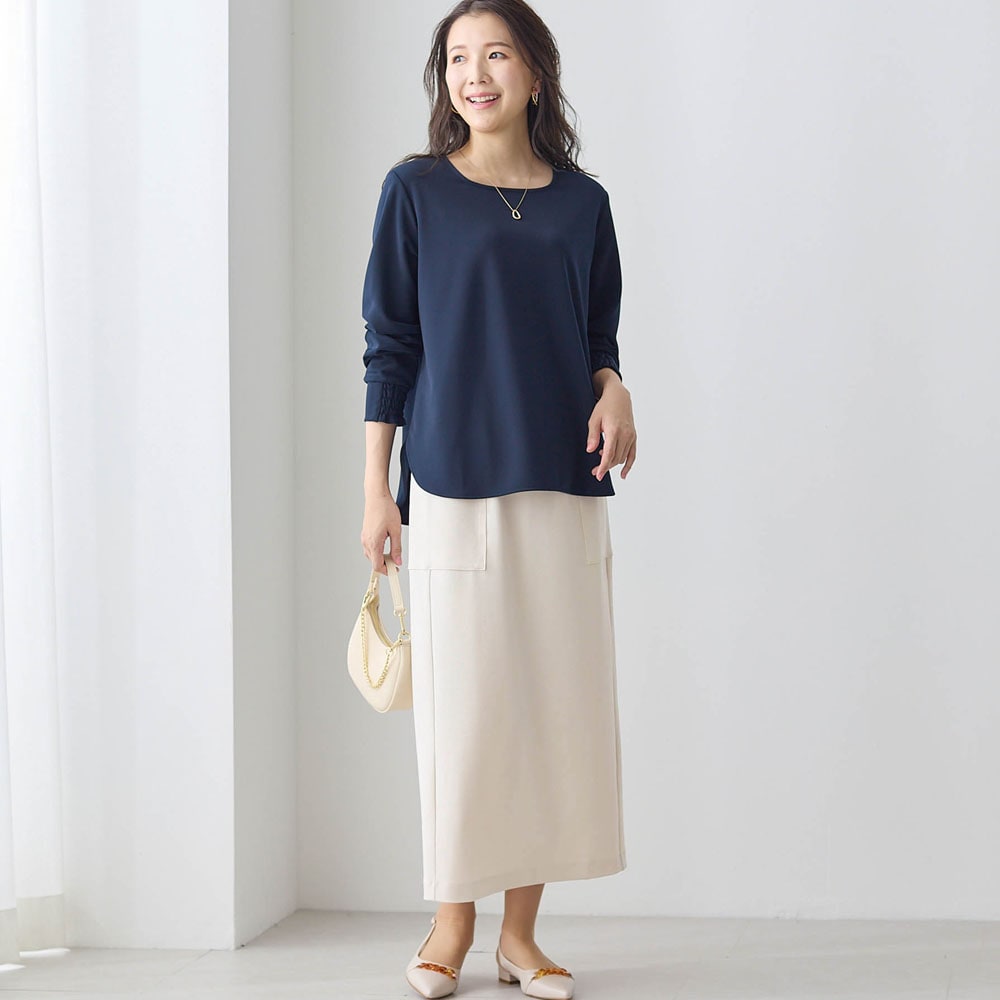 モデル身長170cm／M・総丈82cm ※写真は撮影用のため総丈+6cmになります。