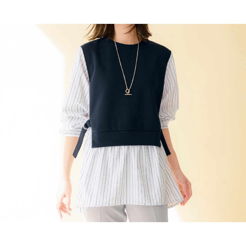 【スタイルノート/StyleNote】フェイクレイヤードトップス