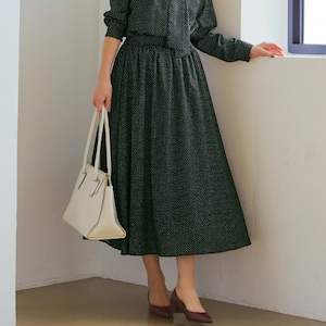 【スタイルノート/StyleNote】綿素材の裏カットソー付きギャザースカート