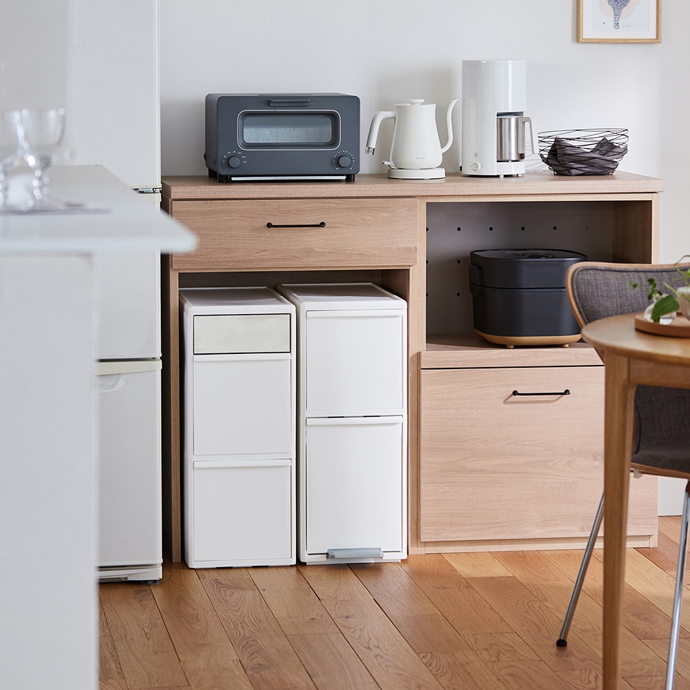 【BELLE MAISON DAYS】キッチンカウンター下縦型分別ダストボックス [日本製]