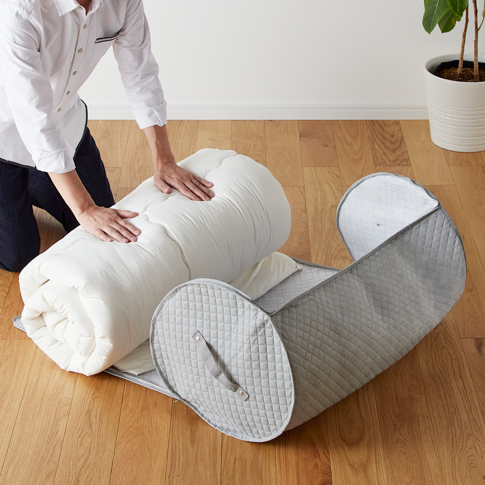 【BELLE MAISON DAYS】防ダニ・防カビ・抗菌機能が3年続く丸めて収納する布団収納袋