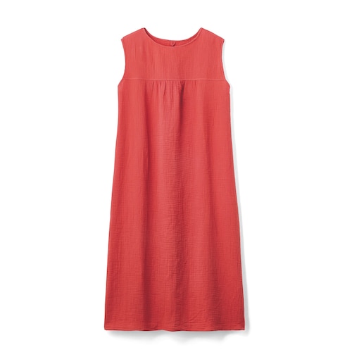 湯上りに着たいそのまま寝られるガーゼワンピース・ノースリーブ