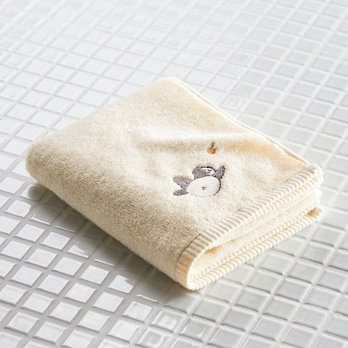 アニマル刺繍が可愛い速乾ふんわりタオル