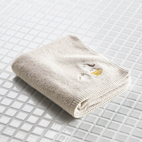 アニマル刺繍が可愛い速乾ふんわりタオル
