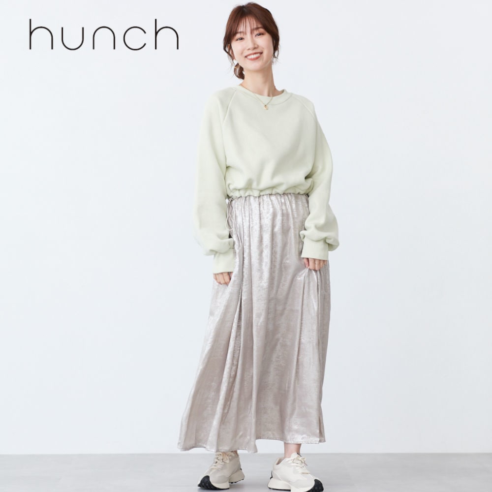 【ハンチ/hunch】裏起毛ドッキングワンピース