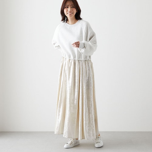 裏起毛ドッキングワンピース