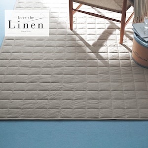 【ラブザリネン/Love the Linen】リネンコットンのキルトラグ