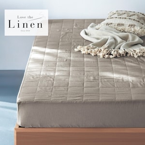 【ラブザリネン/Love the Linen】リネンコットンのボックスシーツ型敷きパッド