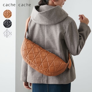 【カシュカシュ/cache cache】キルティングハーフムーンショルダーバッグ