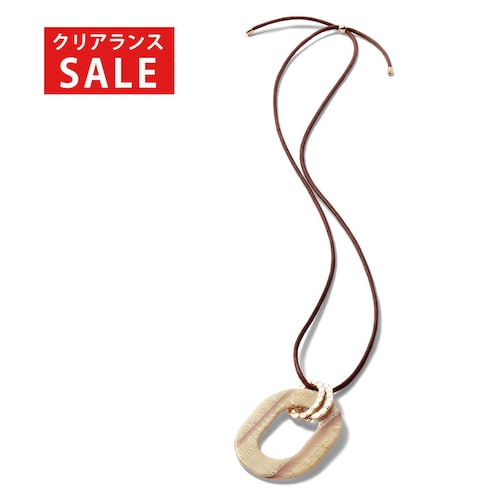 【クリアランス】【1回のみお届け】[アイボリー系サークル] コーデが楽しめるエアリーなネックレス