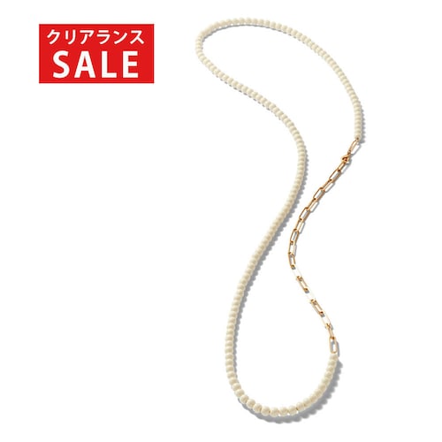 【クリアランス】【1回のみお届け】[アイボリー＆ゴールド] コーデが楽しめるエアリーなネックレス