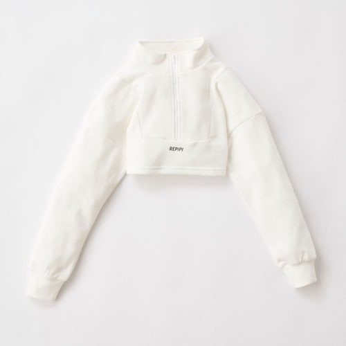 REPIPI 短丈ハーフジッププルオーバー
