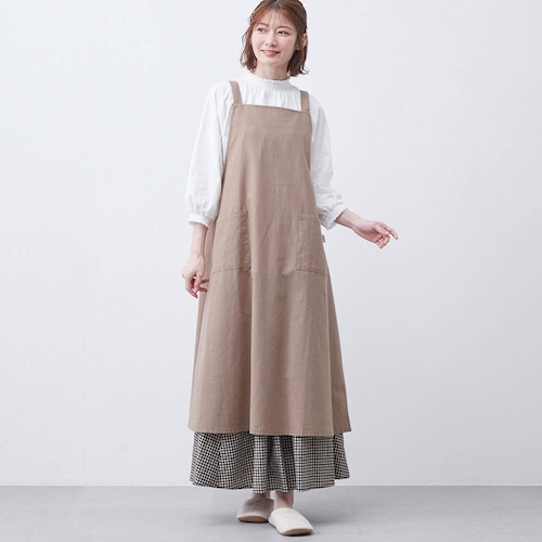 綿麻ワンピース風エプロン