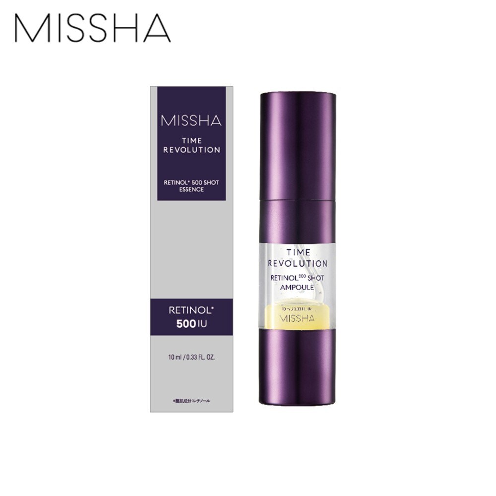 人気の韓国コスメ「MISSHA(ミシャ)」より。初めての年齢肌対策におすすめのエイジングケア(※3)美容液です。水溶性のナイアシンアミド(保湿成分)が角質層へ浸透し、脂溶性のレチノール(整肌成分)が後