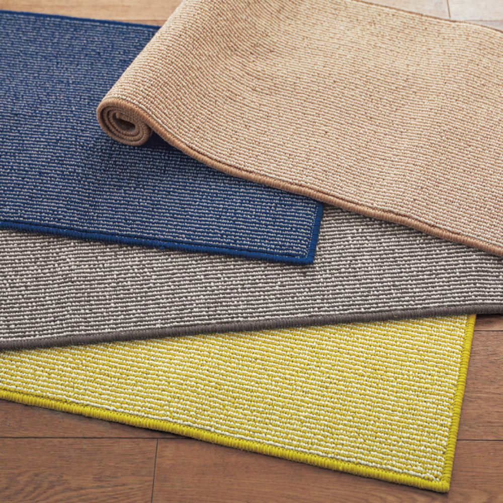 【ベルメゾン】汚れが落ちやすい糸を使った細ボーダーキッチンマット