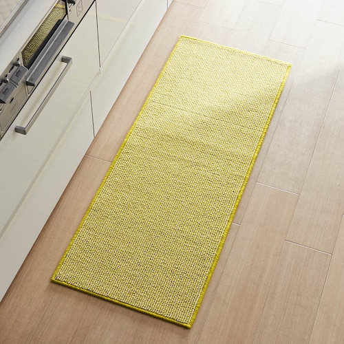 汚れが落ちやすい糸を使った細ボーダーキッチンマット
