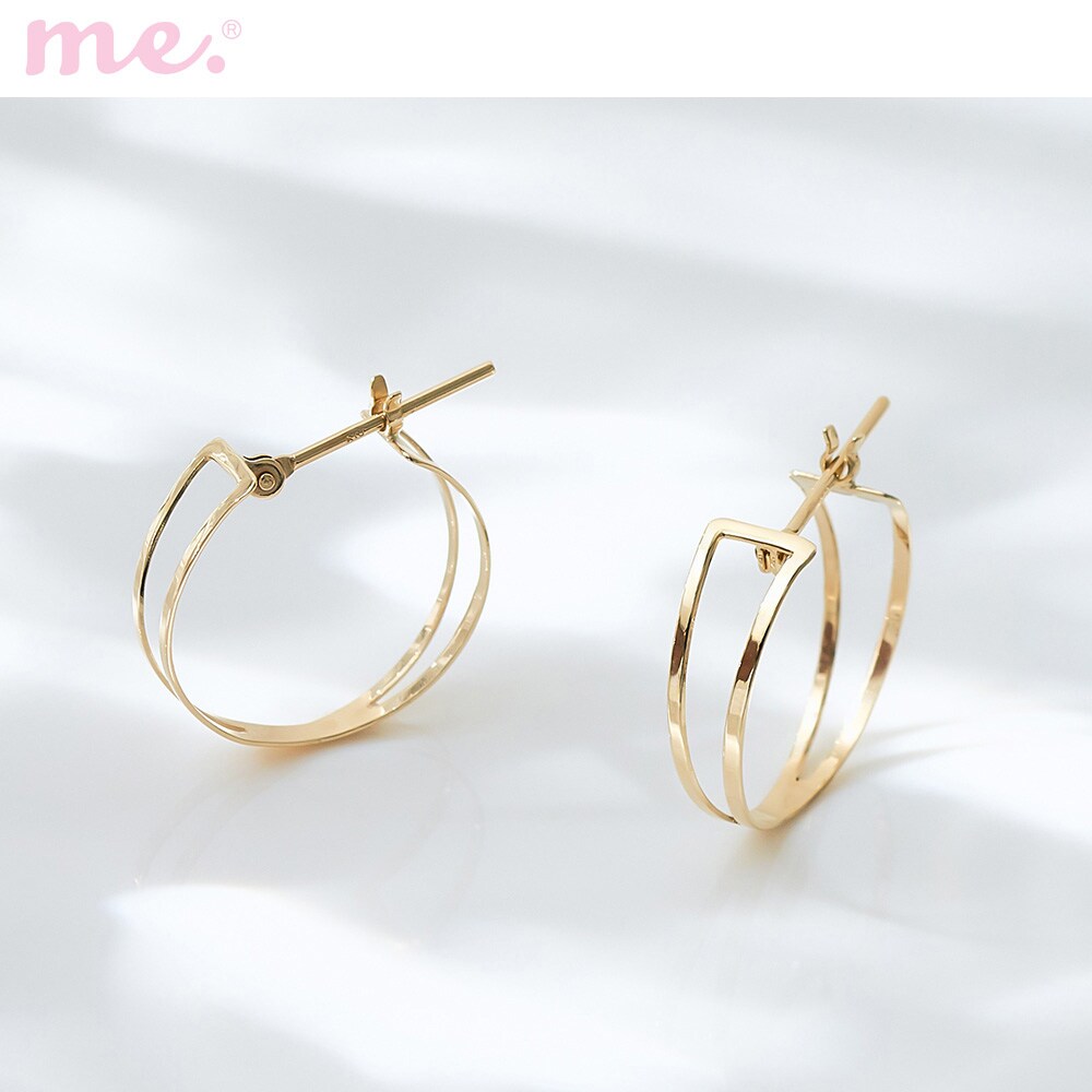 【ミー×ベルメゾン/me.×BELLE MAISON】【受注生産】10金ループピアス【日本製】