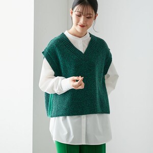 【ベルメゾン】ふわふわ柔らかなライン使いベスト