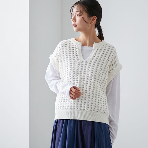 メッシュニットベスト