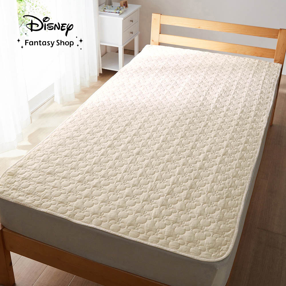【ディズニー/Disney】洗うほどふんわりやわらか薄手のパシーマ(R)敷パッド「ミッキーモチーフ」