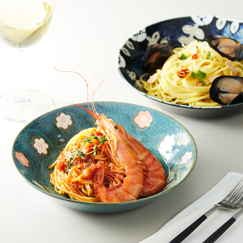【ベルメゾン】美濃焼 北欧テキスタイルモチーフのパスタプレート2枚組 【食洗機/電子レンジ対応】 【ベルメゾン】美濃焼 北欧テキスタイルモチーフのパスタプレート2枚組 【食洗機/電子レンジ対応】