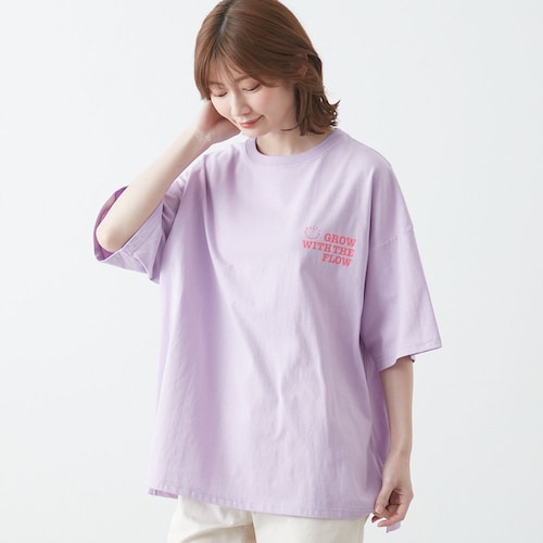 バックスマイルサガラ刺しゅう半袖Tシャツ