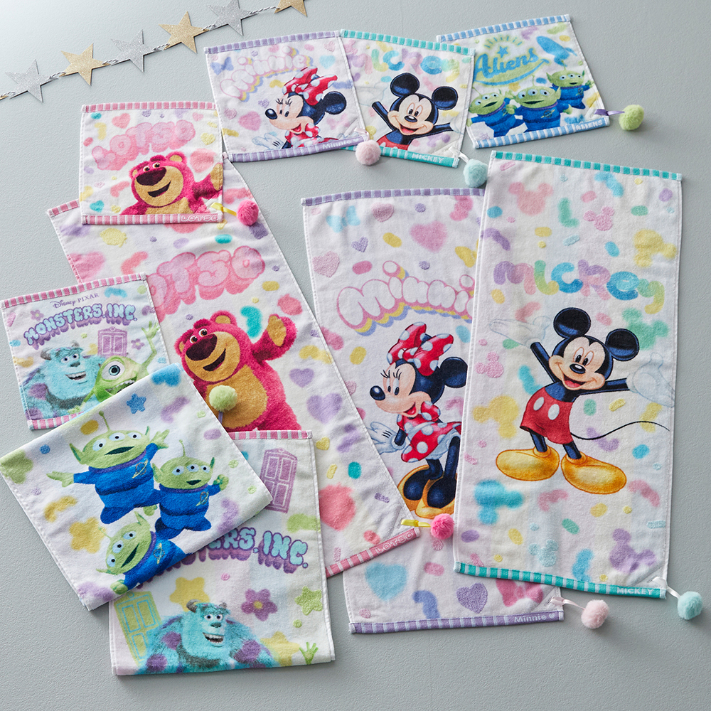 【ディズニー/Disney】綿素材を使ったタオル(選べるキャラクター) 【ディズニー/Disney】綿素材を使ったタオル(選べるキャラクター)