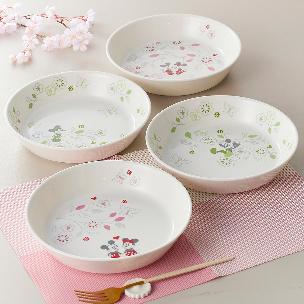 【ディズニー/Disney】カレーパスタ皿2点セット「ミッキー & ミニー」 【ディズニー/Disney】カレーパスタ皿2点セット「ミッキー & ミニー」